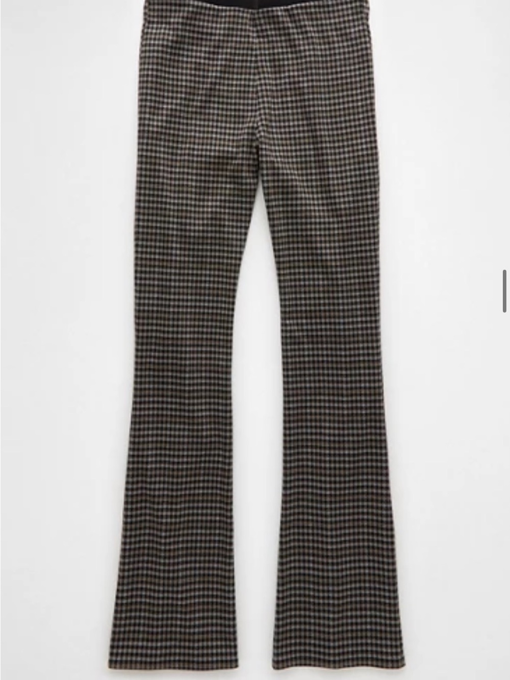 American Eagle Outfitters Black and White Checked Boot-Cut Pants